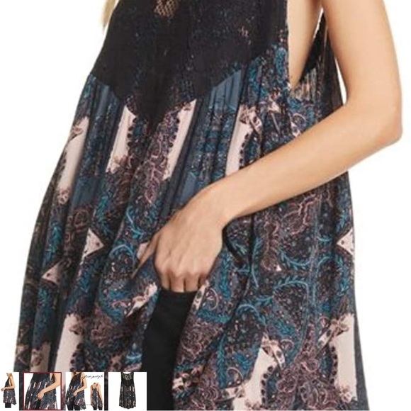 Free People tunic/dress size SP the yoke is beautiful crocheted lace work - Picture 12 of 12